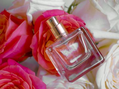 Şişe parfüm çiçeği arkaplanı