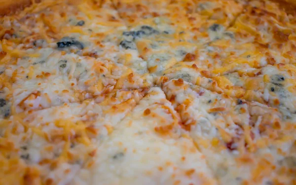 Kitschige Pizza Nahaufnahme Traditionell — Stockfoto
