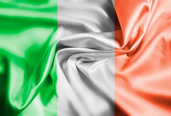 Bandeira Itália Cor Fundo Seda — Fotografia de Stock