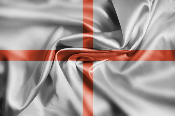 Прапор Англії Чудове Шовкове Тло — стокове фото