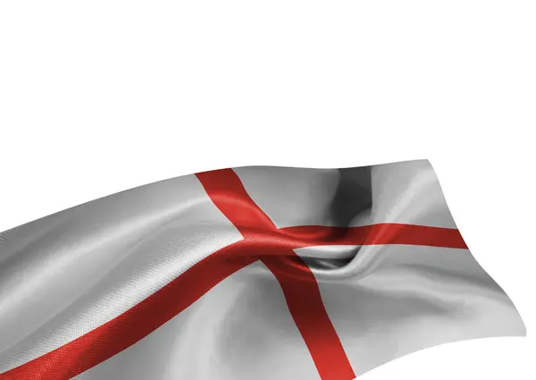 Прапор Англії Чудове Шовкове Тло — стокове фото