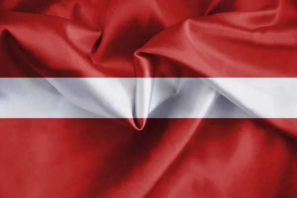 Bandera Letonia Tela Seda Fondo —  Fotos de Stock