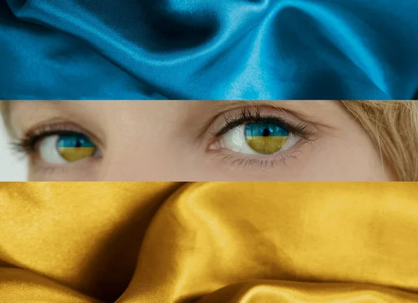 ธงใบหน าของผ งของย เครน — ภาพถ่ายสต็อก