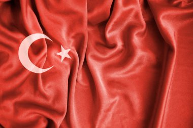 Türkiye ulusal bayrak ipek arka planı