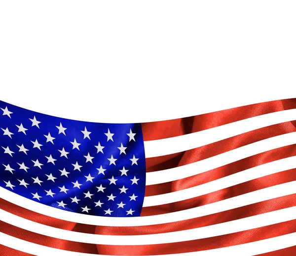 Αμερικανική Σημαία Φόντο Υφή Μετάξι — Φωτογραφία Αρχείου