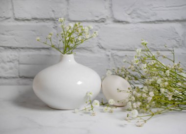 Yumurta, çiçek, çingene paskalya arkaplanı