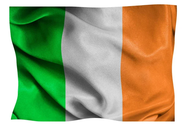 Bandeira Nacional Irlanda Fundo Seda — Fotografia de Stock