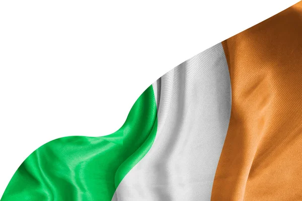 Bandeira Nacional Irlanda Fundo Seda — Fotografia de Stock