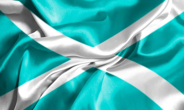 Bandiera Nazionale Scozia Sfondo Seta — Foto Stock