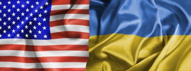 Birleşik Devletler ve Ukrayna bayrağı