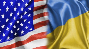 Birleşik Devletler ve Ukrayna bayrağı
