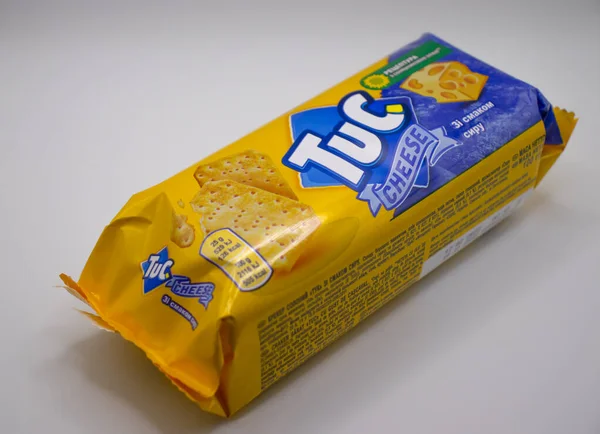 Abril 2022 Ucrânia Cidade Kyiv Tuc Original Snack Crackers — Fotografia de Stock