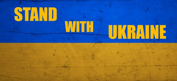 Viejas Tablas Pintadas Azul Amarillo Ucrania — Foto de Stock