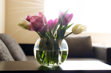 Odadaki vazoda lale çiçeği