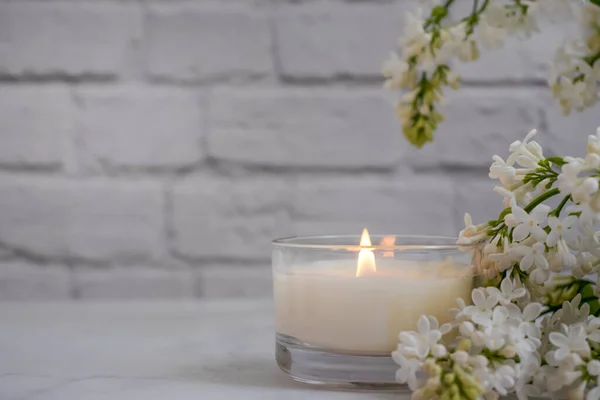 Aroma Candle Flower Lilac Apartment — Photo