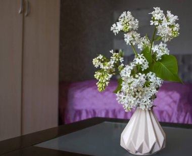 Evdeki güzel leylak çiçeği