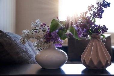 Evdeki güzel leylak çiçeği