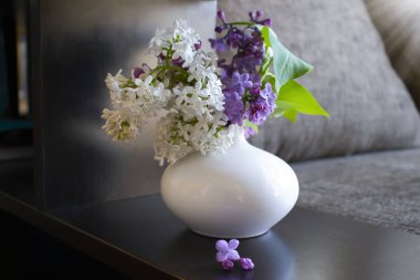 Evdeki güzel leylak çiçeği
