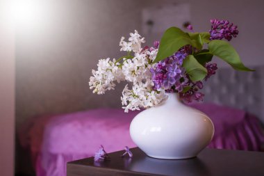 Evdeki güzel leylak çiçeği