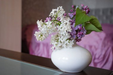 Evdeki güzel leylak çiçeği