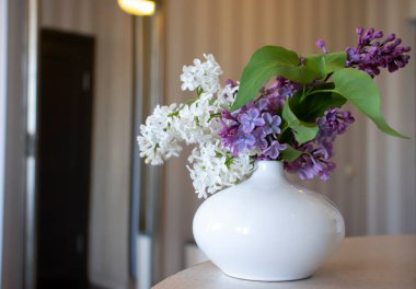 Evdeki güzel leylak çiçeği