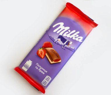  May 5, 2022 Ukraine, the city of Kyiv milk chocolate Milka. Is a Swiss brand of chocolate confection
