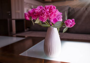 Odadaki vazoda şakayık çiçeği