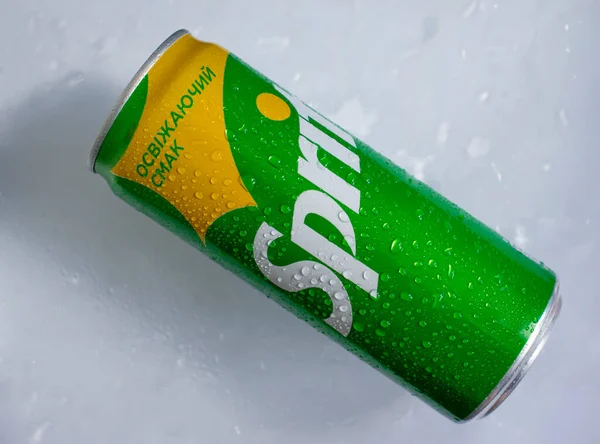 June 2022 Ukraine City Kyiv Can Refreshing Drink Sprite — Stock Photo, Image