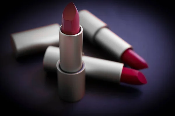 Lipstick Dark Background Cosmetics Product — ストック写真