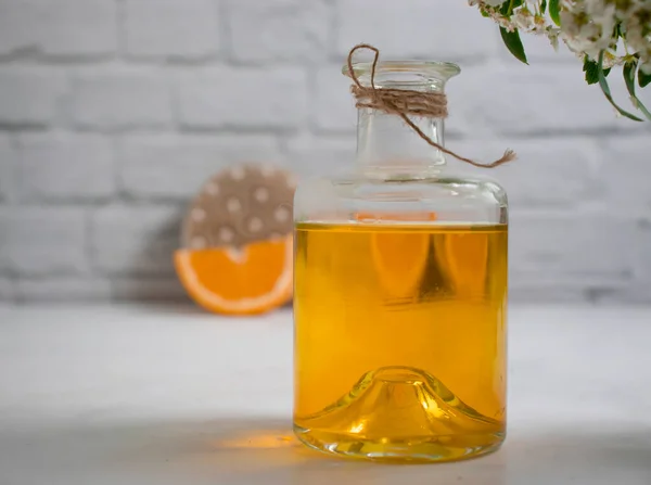 Massage Brush Orange Oil Flower — Foto Stock
