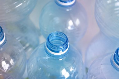 Used plastic bottle on a light background