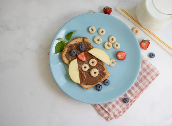 Sandwich Chocolate Spread Strawberry — Stockfoto