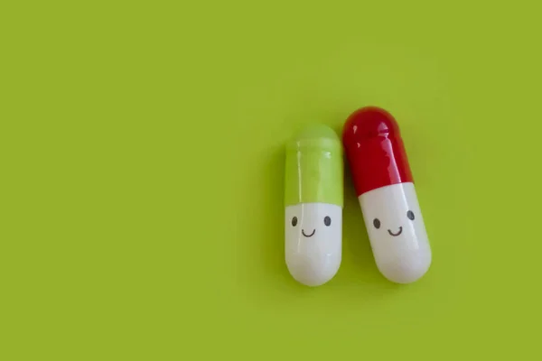 Tabletták Színes Háttér — Stock Fotó