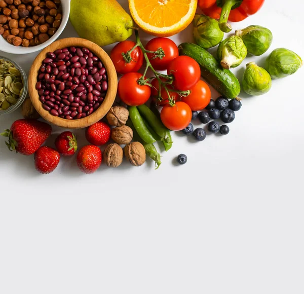 Produtos Hortícolas Frutas Frescos Diferentes — Fotografia de Stock