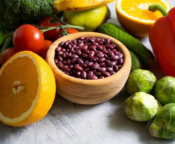 Produtos Hortícolas Frutas Frescos Diferentes — Fotografia de Stock