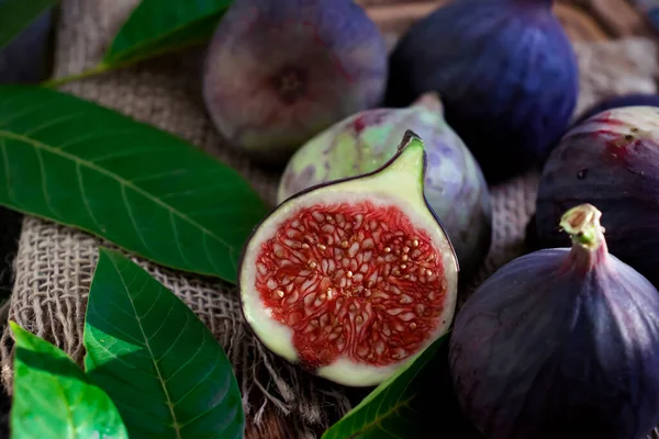 Fresh Figs Old Background — Stock Photo, Image