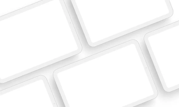 Tablet Computer Clay Mockup Para Diseño Aplicaciones Móviles Ilustración Vectorial — Vector de stock