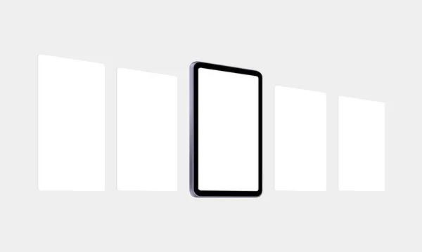 Tablet Mockup Con Pagine Web Vuote Concetto Presentazione Progetti Web — Vettoriale Stock