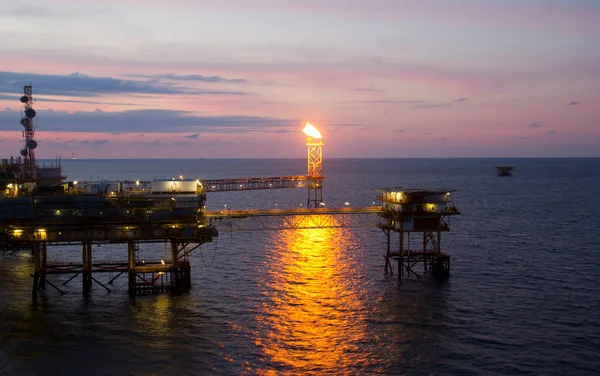 Offshore oil rig or production platform in the South China Sea, Malaysia