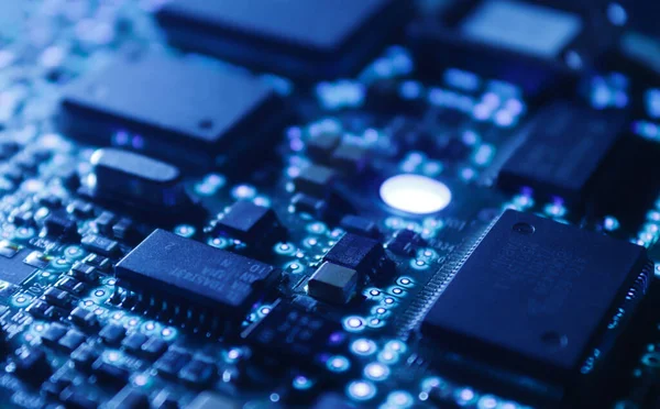 Computermicrochips Processors Elektronische Printplaat Computerhardware Technologie Abstract Technologie Micro Elektronica — Stockfoto
