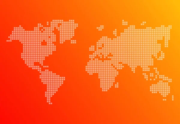 Map Mundi Points Orange Gradient — Stock Photo, Image