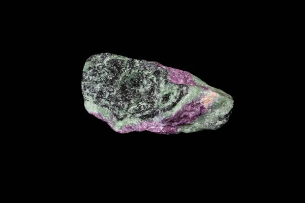 Ruby Zoisite Exemplář Tanzanie Hmotnost 140G Prominentní Žíla Rubínových Krystalů — Stock fotografie