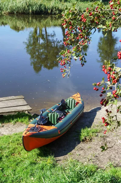 Rafting Kayaks Active Recreation Water Canoeing Trip River — Stock Photo, Image
