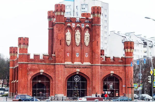 Kaliningrad Russia January 2022 Royal Gate Architecture German Konigsberg Historic — Stock Photo, Image