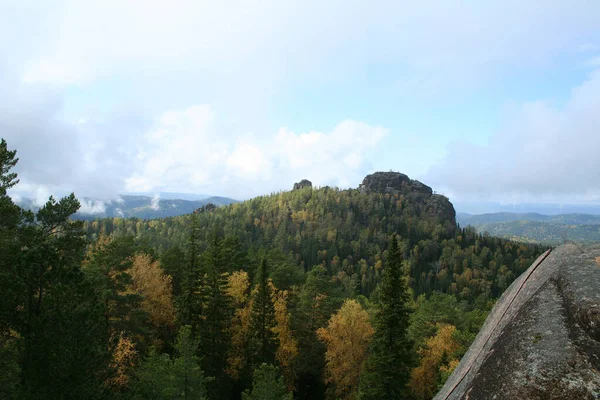 Rock Second Pillar National Park Krasnoyarsk Pillars — Stock Photo, Image