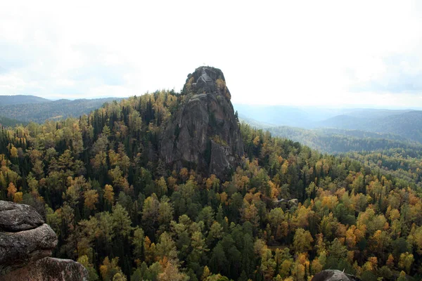 Rock Second Pillar National Park Krasnoyarsk Pillars — Stock Photo, Image