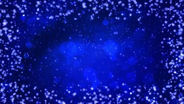 クリスマス雪の結晶ボケ休日グラデーションカラー背景 — ストック動画