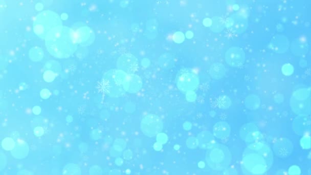 Kerstmis Sneeuwvlokken Bokeh Vakantie Gradiënt Kleur Achtergrond — Stockvideo
