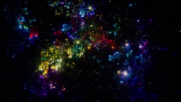 Stjärnfältsbakgrund Starry Yttre Rymden Bakgrund Struktur Färgglada Starry Night Sky — Stockvideo