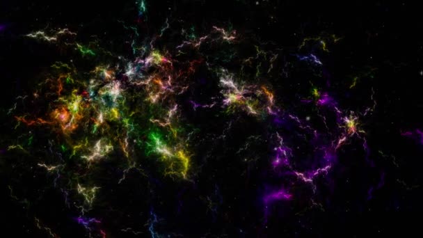 Зоряне Поле Фону Зоряний Зовнішній Простір Текстури Фону Барвистий Starry — стокове відео